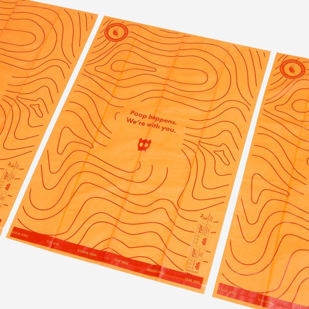 Orange | Compostable Poop Bags | 60 Poop Bags - Image 3
